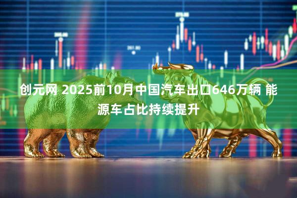 创元网 2025前10月中国汽车出口646万辆 能源车占比持续提升